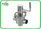 Válvula de desviador manual del cierre higiénico/sanitario del acero inoxidable con la presión de funcionamiento de la barra 0-10